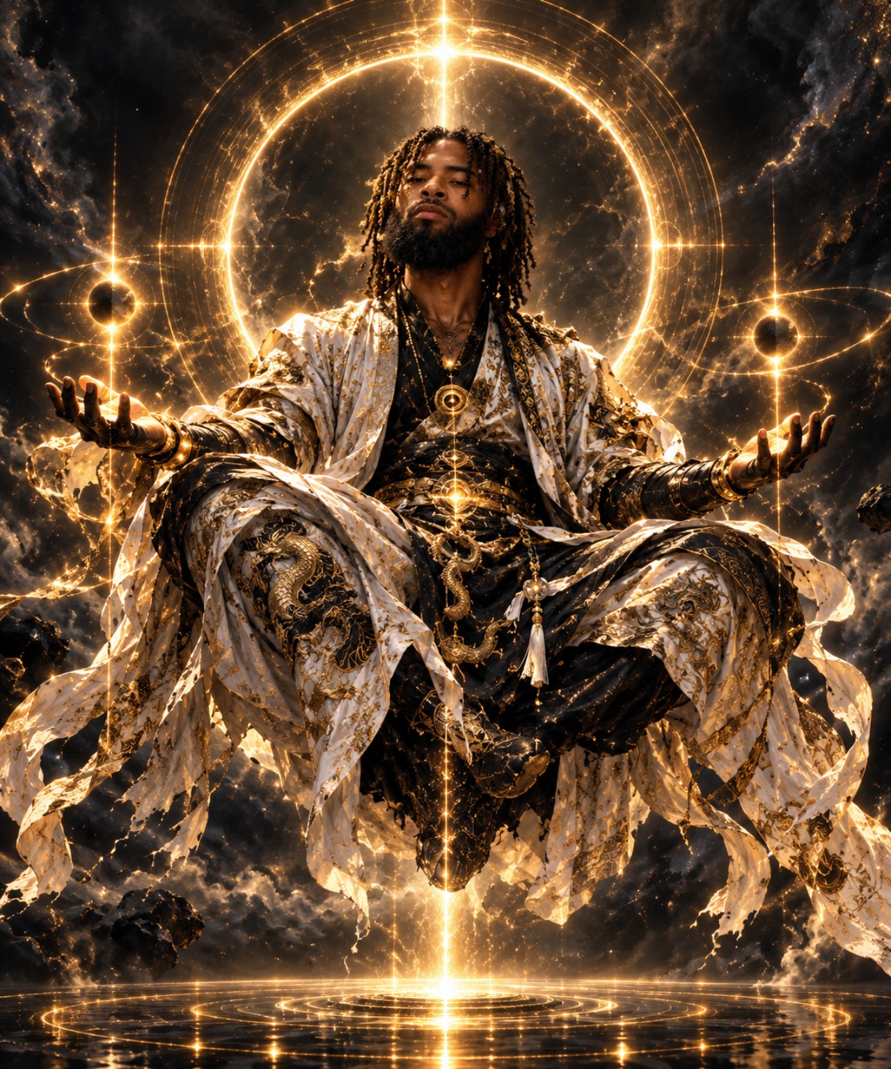 Golden celestial album artwork example